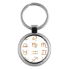 Signs Of The Zodiac Zodiac Aries Key Chains (round)  by Nexatart