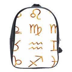 Signs Of The Zodiac Zodiac Aries School Bag (large) by Nexatart