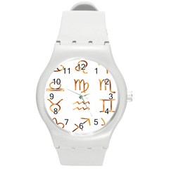 Signs Of The Zodiac Zodiac Aries Round Plastic Sport Watch (m) by Nexatart