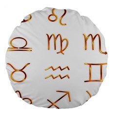 Signs Of The Zodiac Zodiac Aries Large 18  Premium Round Cushions by Nexatart