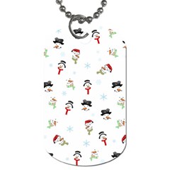 Snowman Pattern Dog Tag (one Side) by Valentinaart