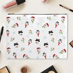 Snowman Pattern Cosmetic Bag (xl) by Valentinaart