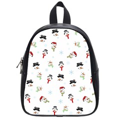 Snowman Pattern School Bag (small)