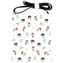 Snowman Pattern Shoulder Sling Bags