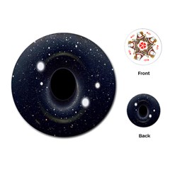 Brightest Cluster Galaxies And Supermassive Black Holes Playing Cards (round)  by Mariart