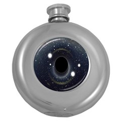 Brightest Cluster Galaxies And Supermassive Black Holes Round Hip Flask (5 Oz) by Mariart