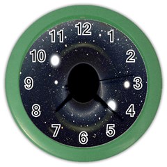 Brightest Cluster Galaxies And Supermassive Black Holes Color Wall Clocks by Mariart