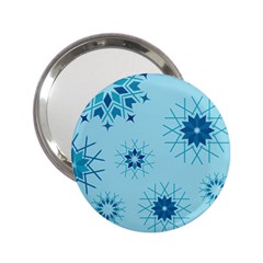 Blue Winter Snowflakes Star 2 25  Handbag Mirrors by Mariart