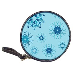 Blue Winter Snowflakes Star Classic 20-cd Wallets by Mariart