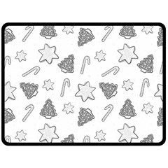 Ginger Cookies Christmas Pattern Double Sided Fleece Blanket (large)  by Valentinaart