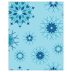 Blue Winter Snowflakes Star Drawstring Bag (small) by Mariart