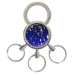 Blue Sky Christmas Snowflake 3-ring Key Chains by Mariart