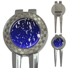 Blue Sky Christmas Snowflake 3-in-1 Golf Divots by Mariart