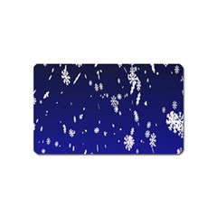 Blue Sky Christmas Snowflake Magnet (name Card) by Mariart