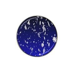 Blue Sky Christmas Snowflake Hat Clip Ball Marker (4 Pack) by Mariart