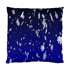 Blue Sky Christmas Snowflake Standard Cushion Case (one Side) by Mariart