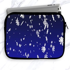 Blue Sky Christmas Snowflake Apple Ipad 2/3/4 Zipper Cases by Mariart