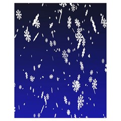 Blue Sky Christmas Snowflake Drawstring Bag (small) by Mariart