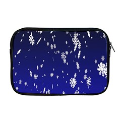 Blue Sky Christmas Snowflake Apple Macbook Pro 17  Zipper Case by Mariart