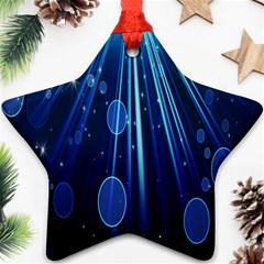 Blue Rays Light Stars Space Ornament (Star)