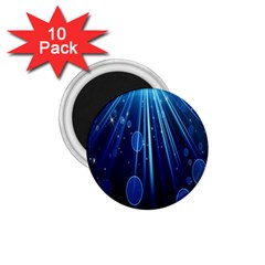 Blue Rays Light Stars Space 1.75  Magnets (10 pack) 