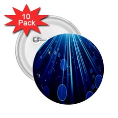 Blue Rays Light Stars Space 2.25  Buttons (10 pack) 