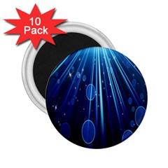 Blue Rays Light Stars Space 2.25  Magnets (10 pack) 