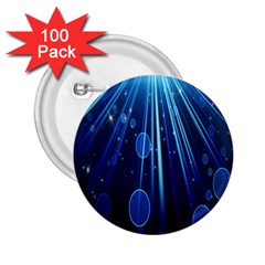 Blue Rays Light Stars Space 2 25  Buttons (100 Pack)  by Mariart