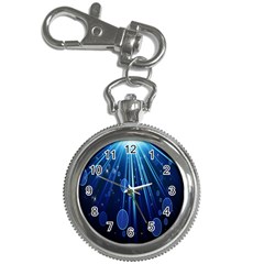 Blue Rays Light Stars Space Key Chain Watches