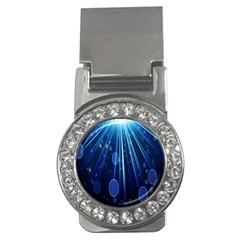 Blue Rays Light Stars Space Money Clips (CZ) 