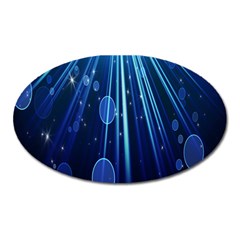 Blue Rays Light Stars Space Oval Magnet