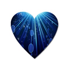 Blue Rays Light Stars Space Heart Magnet