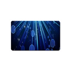 Blue Rays Light Stars Space Magnet (Name Card)