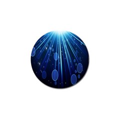 Blue Rays Light Stars Space Golf Ball Marker