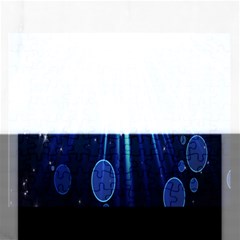 Blue Rays Light Stars Space Rectangular Jigsaw Puzzl