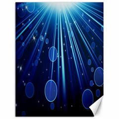 Blue Rays Light Stars Space Canvas 12  x 16  