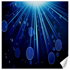 Blue Rays Light Stars Space Canvas 16  x 16  