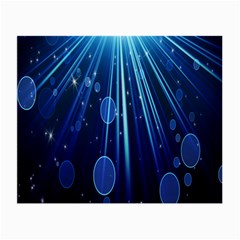 Blue Rays Light Stars Space Small Glasses Cloth (2-Side)