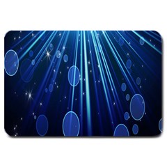 Blue Rays Light Stars Space Large Doormat 