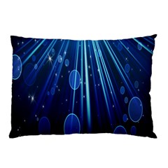 Blue Rays Light Stars Space Pillow Case