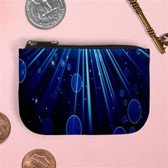 Blue Rays Light Stars Space Mini Coin Purses