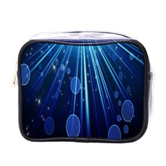 Blue Rays Light Stars Space Mini Toiletries Bags