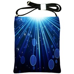 Blue Rays Light Stars Space Shoulder Sling Bags