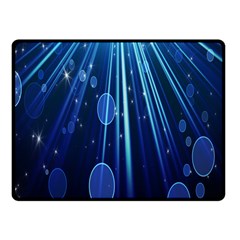 Blue Rays Light Stars Space Fleece Blanket (small) by Mariart