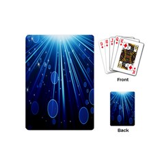 Blue Rays Light Stars Space Playing Cards (Mini) 