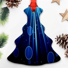 Blue Rays Light Stars Space Ornament (christmas Tree)  by Mariart