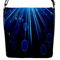 Blue Rays Light Stars Space Flap Messenger Bag (S)