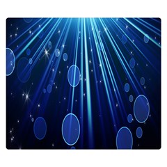 Blue Rays Light Stars Space Double Sided Flano Blanket (small)  by Mariart