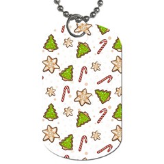 Ginger Cookies Christmas Pattern Dog Tag (two Sides) by Valentinaart