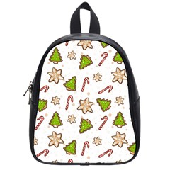 Ginger Cookies Christmas Pattern School Bag (small)